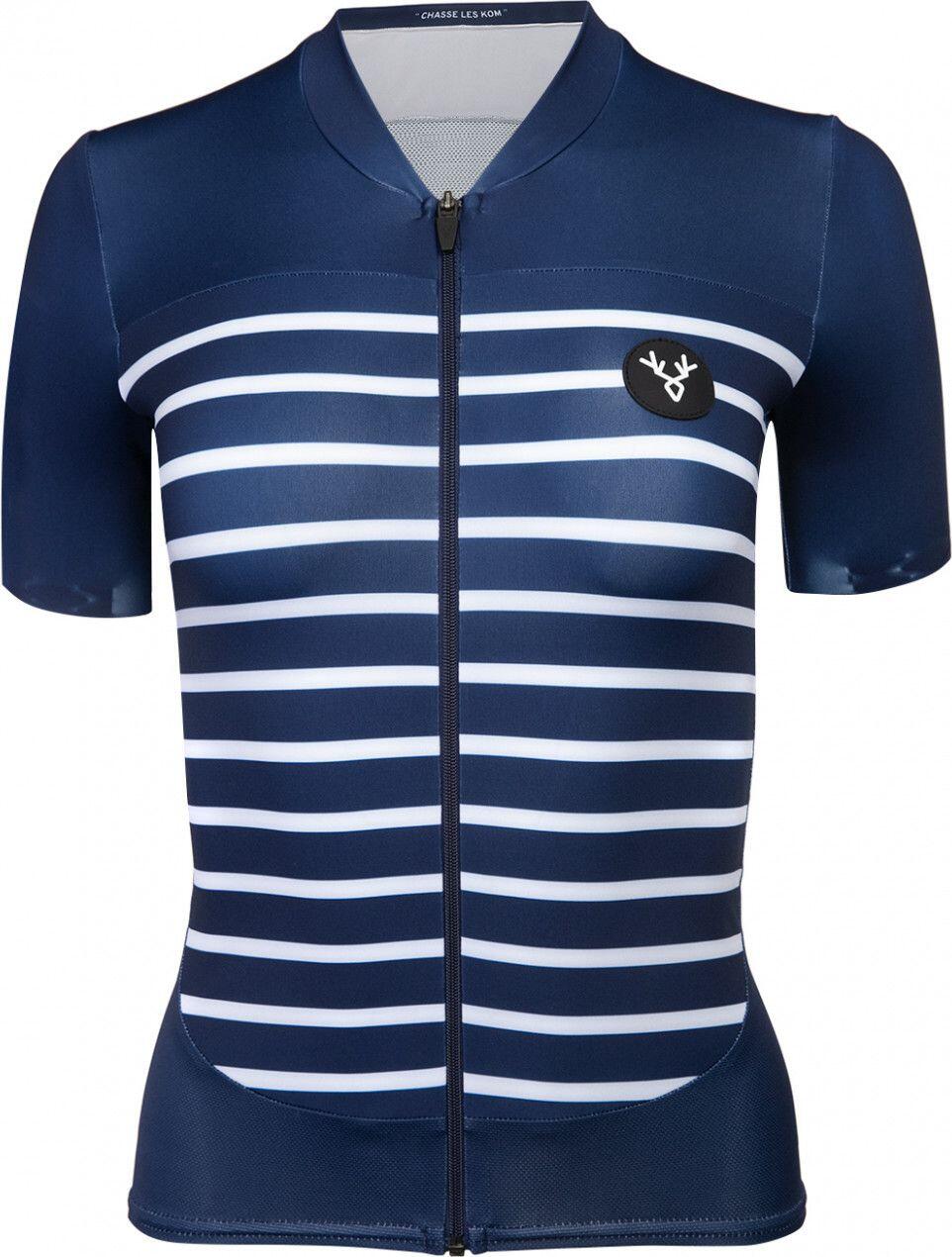 Jersey de manga corta azul marino LeBram Ventoux para mujer, corte ajustado 3/7
