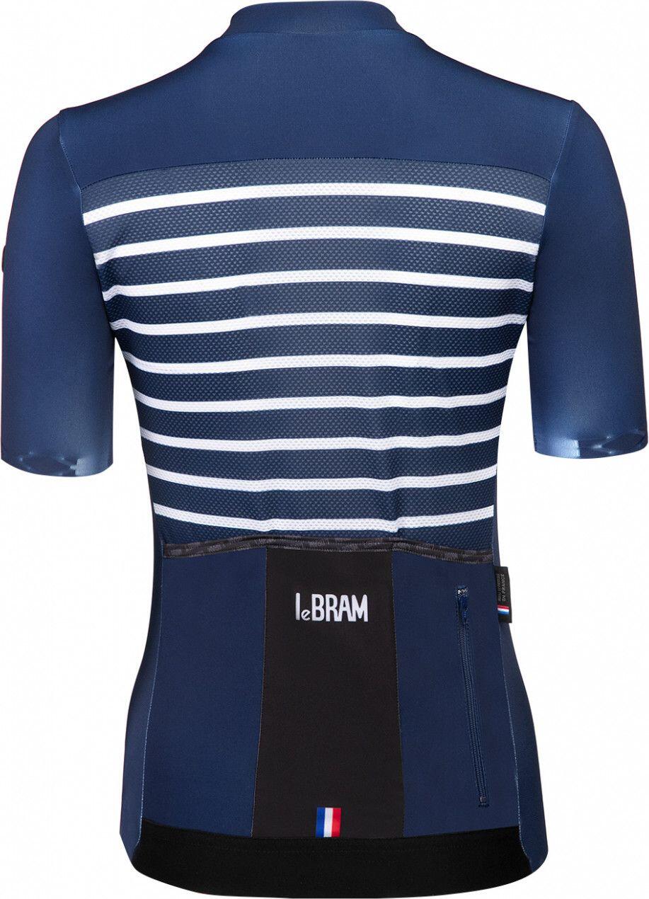 Jersey de manga corta azul marino LeBram Ventoux para mujer, corte ajustado 4/7