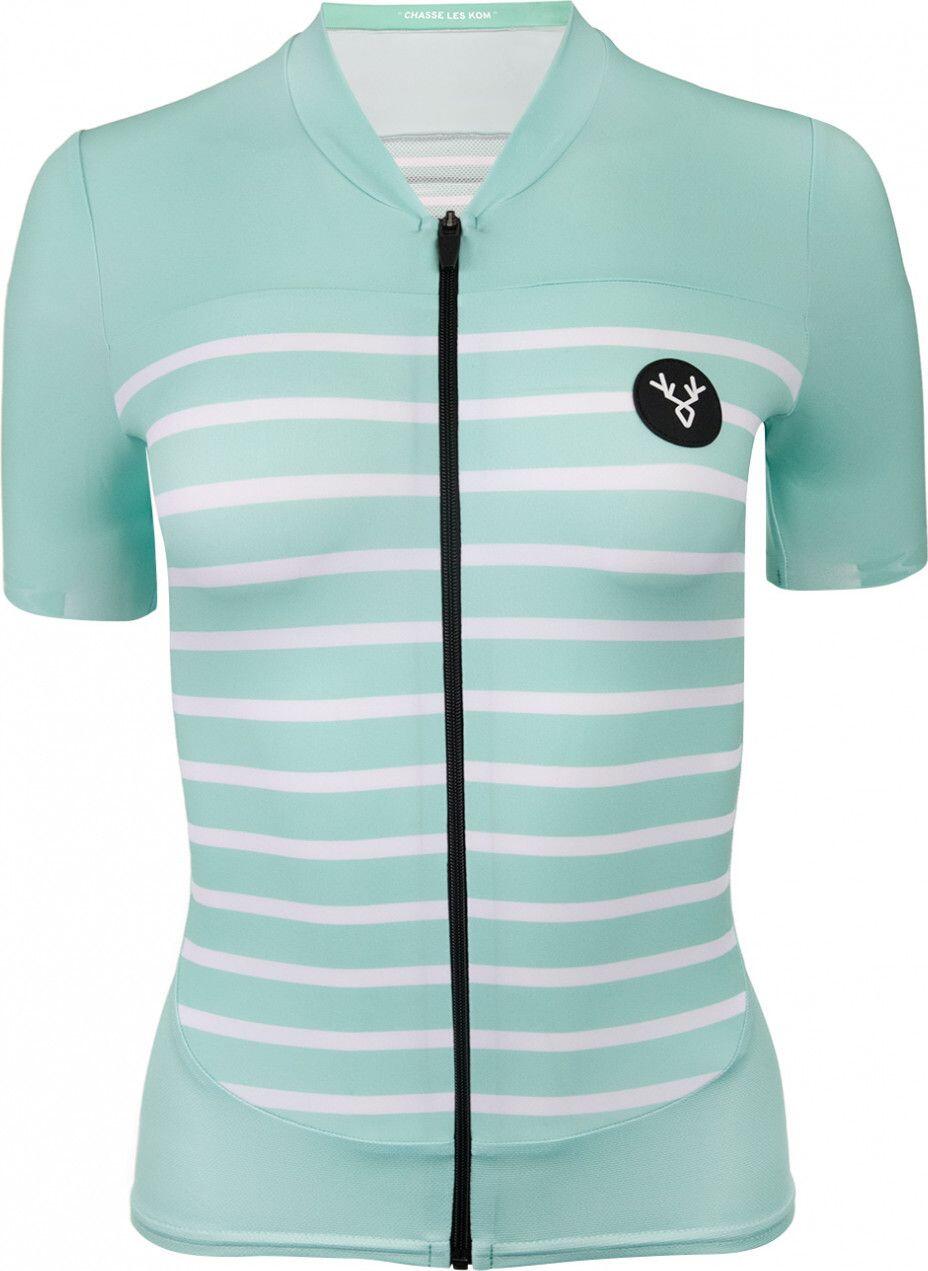 LeBram Ventoux Women's Celeste Green Short Sleeve Jersey Tailored Fit 3/7