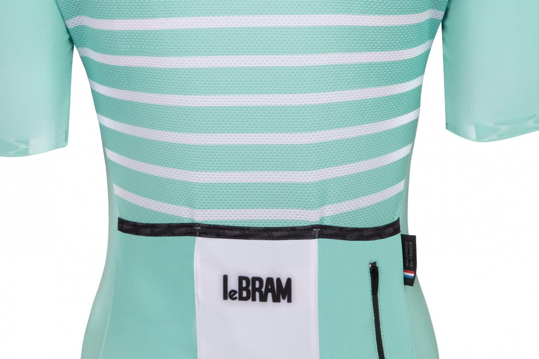 LeBram Ventoux Women's Celeste Green Short Sleeve Jersey Tailored Fit 5/7