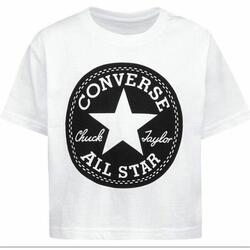 T shirt à manches courtes Enfant Converse Chuck Patch Crew Blanc