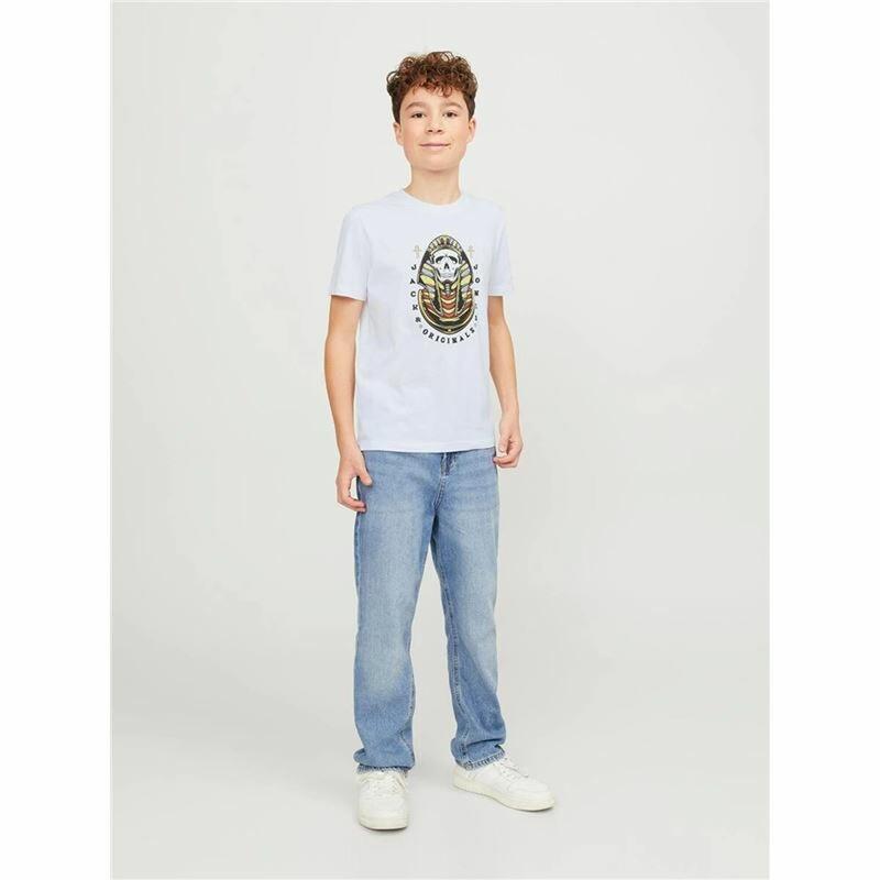 Camiseta de Manga Corta Infantil Jack & Jones Jorheavens Blanco