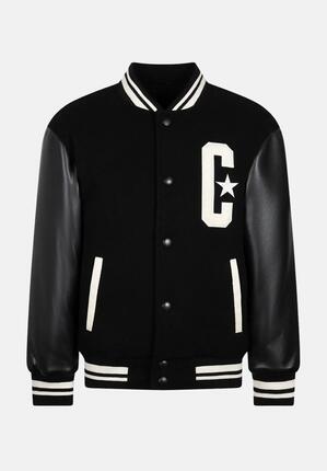 Chaqueta universitaria converse college para niños - negro