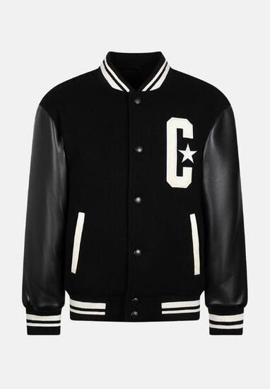 Chaqueta universitaria converse college para niños - negro
