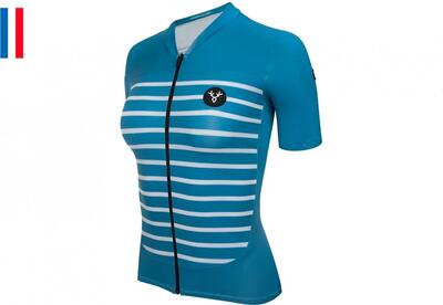 Lebram ventoux women's short sleeve jersey sapphire blue tailored fit