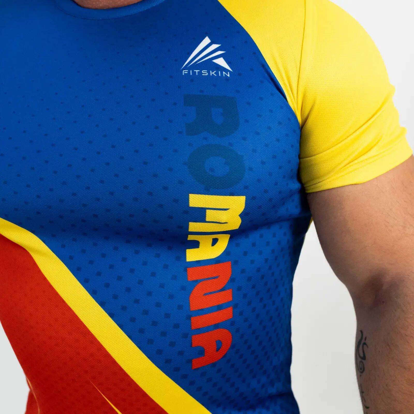 Tricou poliester masculin Fitskin Romania 2/4