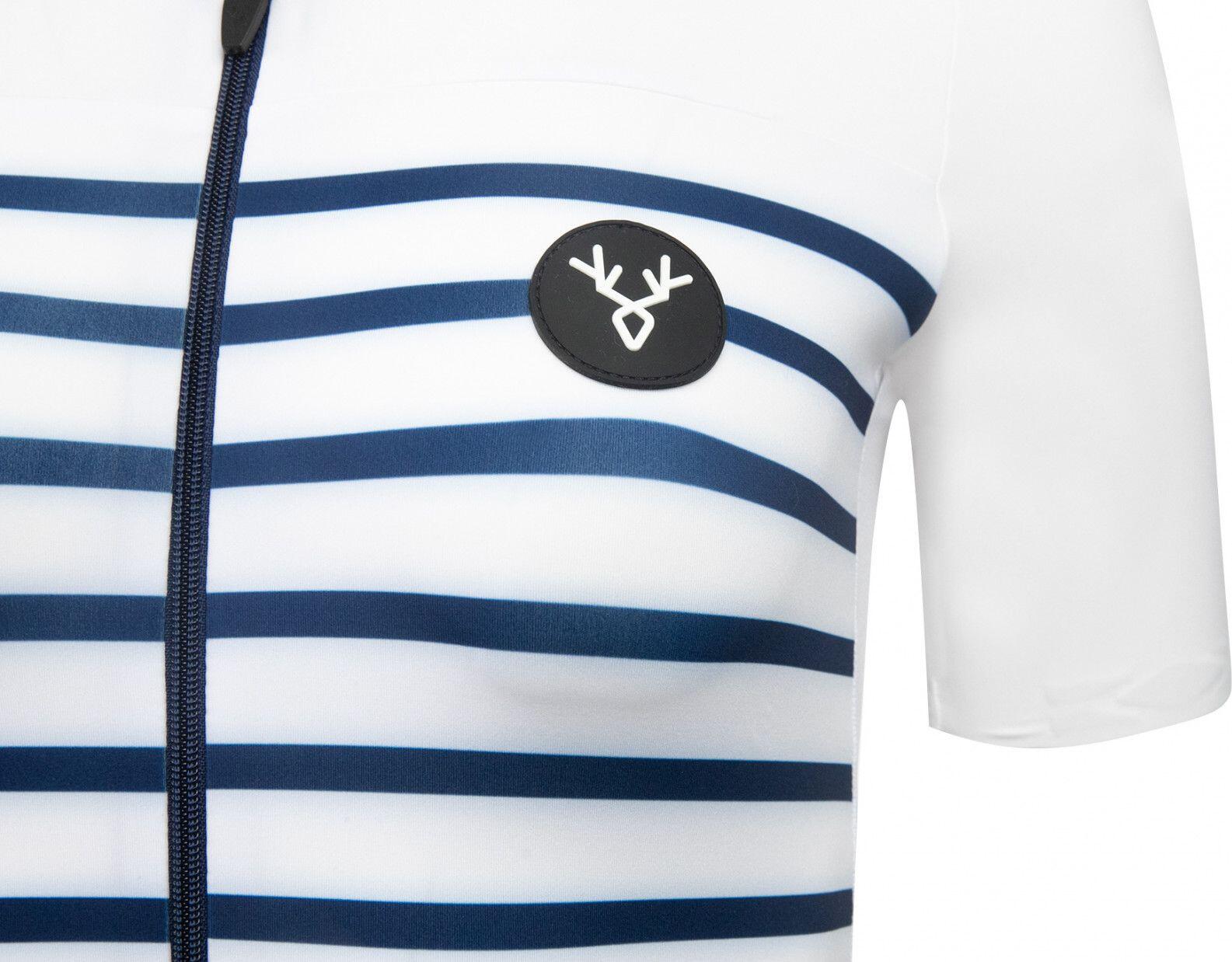 Maglia manica corta da donna LeBram Ventoux White Blue Tailored Fit 5/7