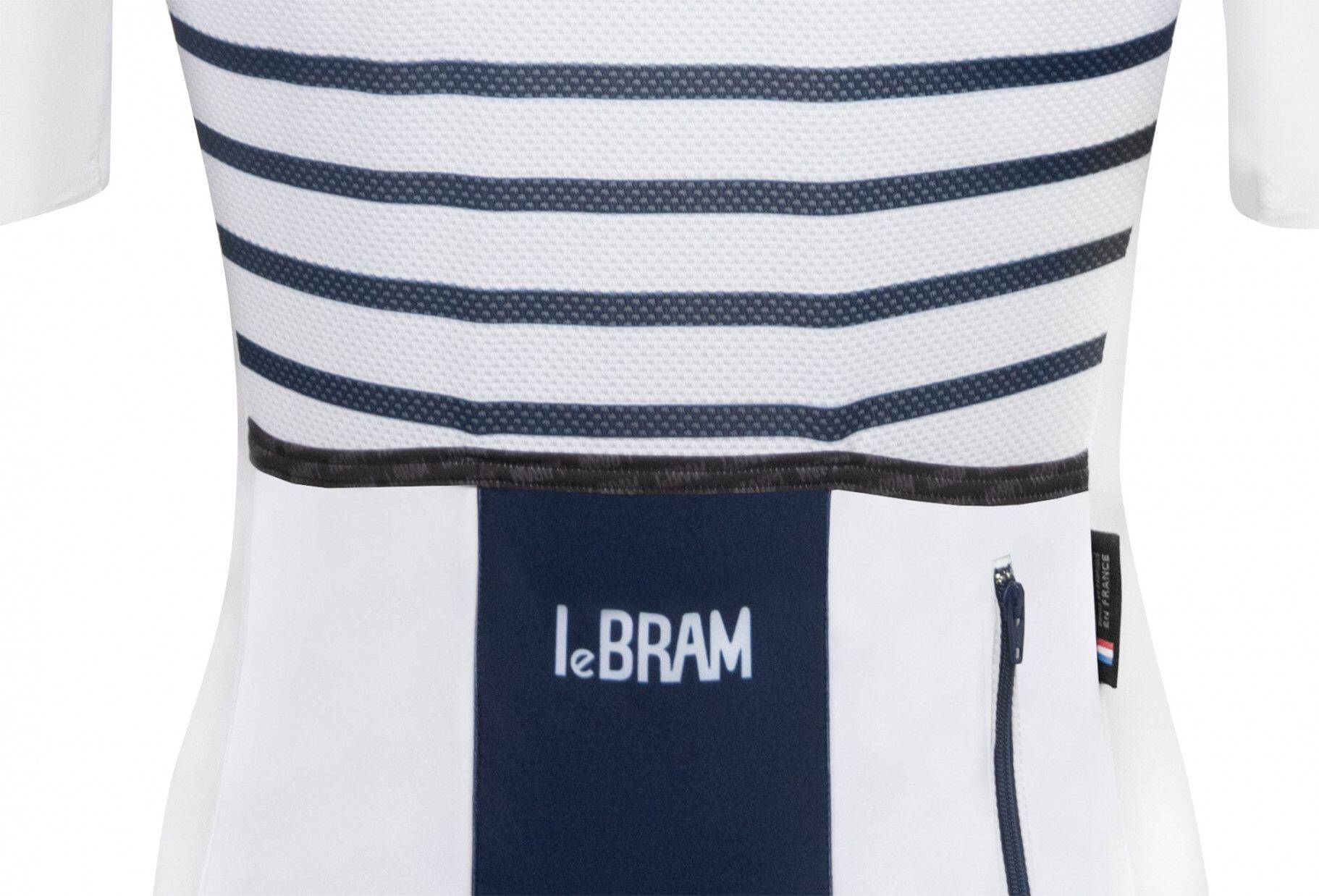 Maglia manica corta da donna LeBram Ventoux White Blue Tailored Fit 6/7