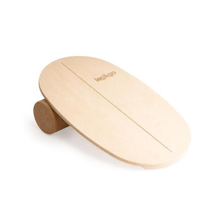 Balance Board aus Holz mit Rolle, L