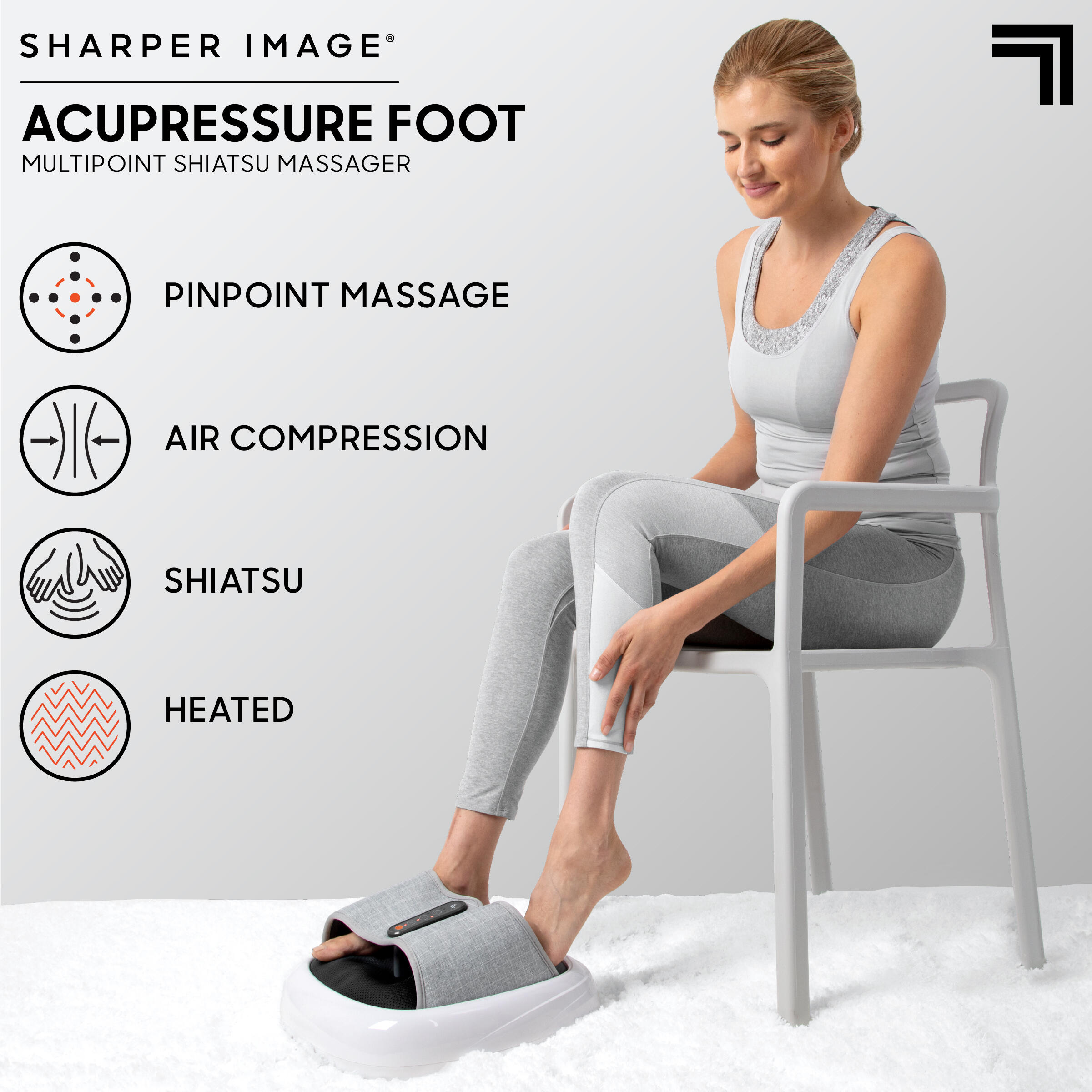 Appareil de massage pieds avec acupressure, shiatsu et fonction compression. 3/5