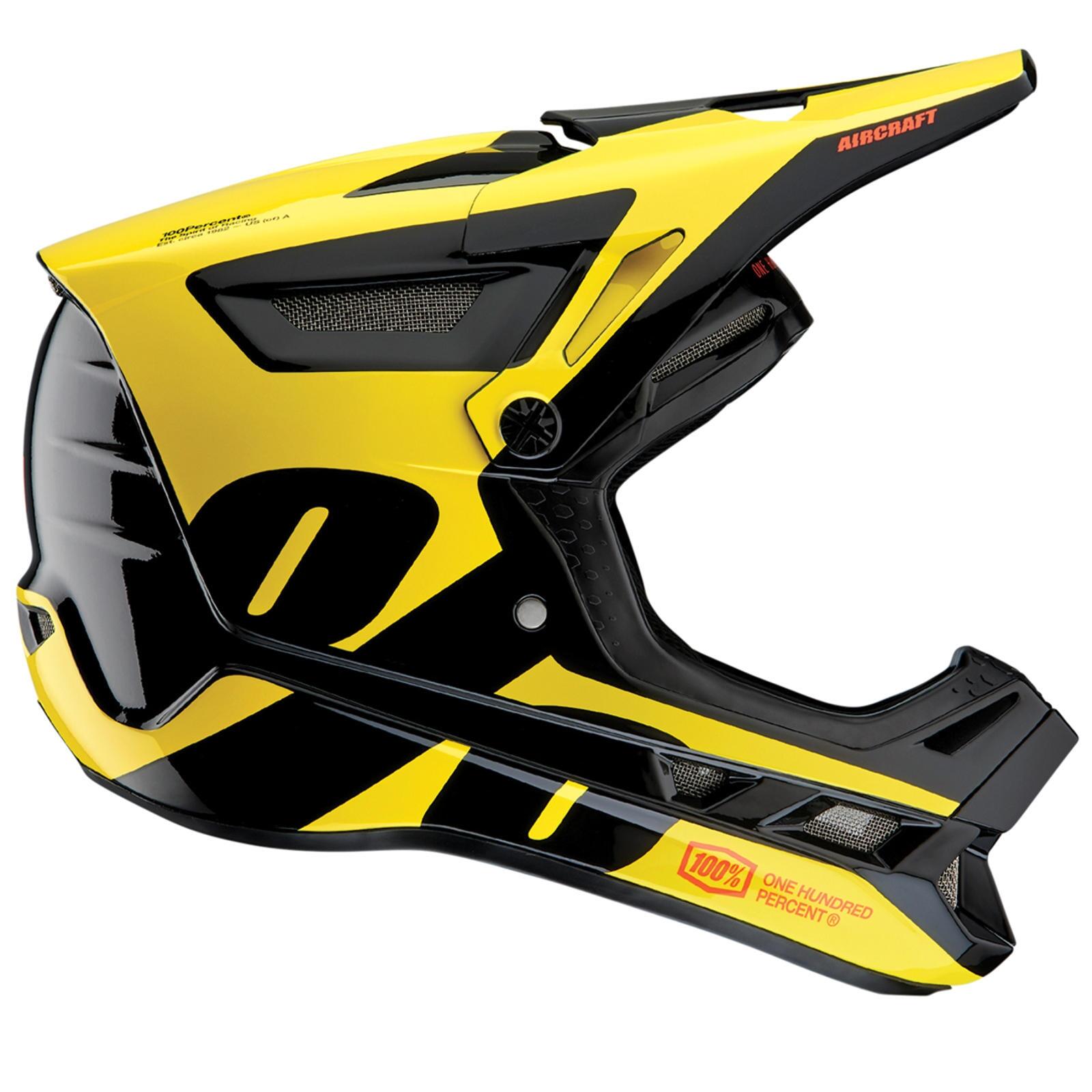 100% - Casque Intégral 100% Aircraft Composite - Casque - Jaune - 42 M/l - Decathlon