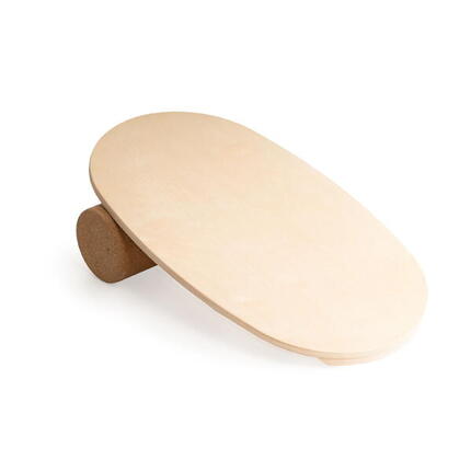 Balance Board aus Holz mit Rolle, L