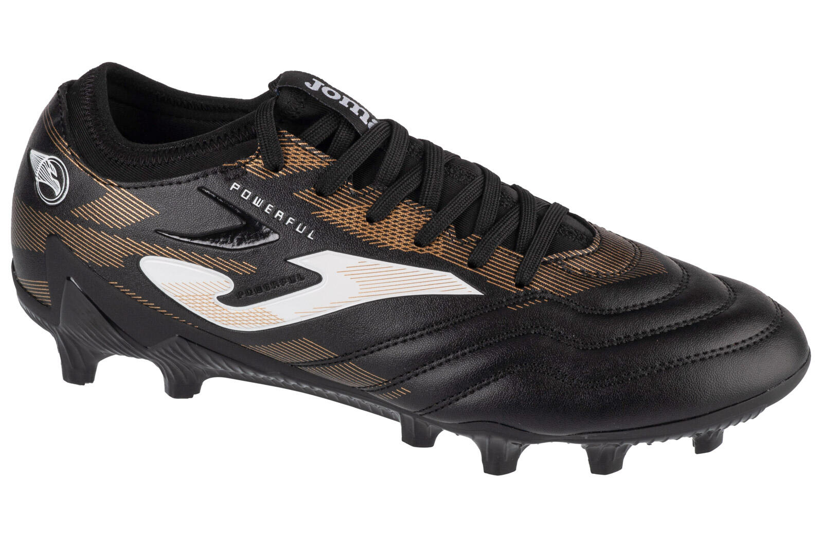 Joma Chuteiras Futebol Adulto Powerful 24 Fg Preto Preto Amarelo da Decathlon