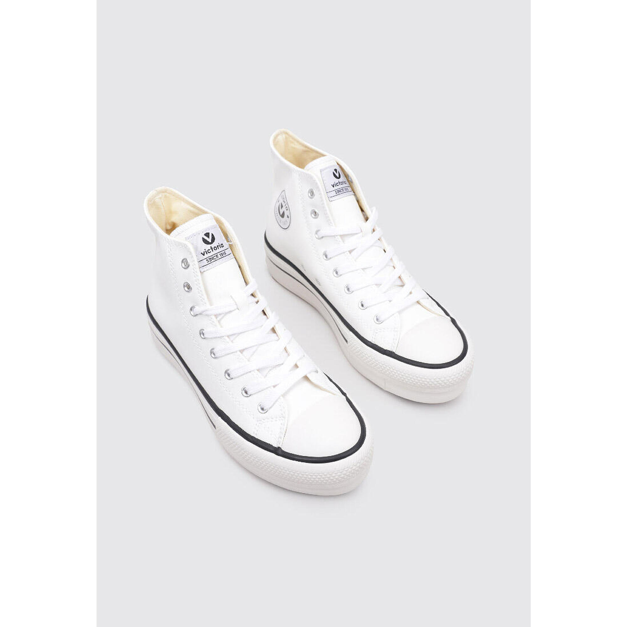 Chaussures Deportivas Mujer Victoria TRIBU DOBLE BOTÍN EFECTO PIEL Blanc