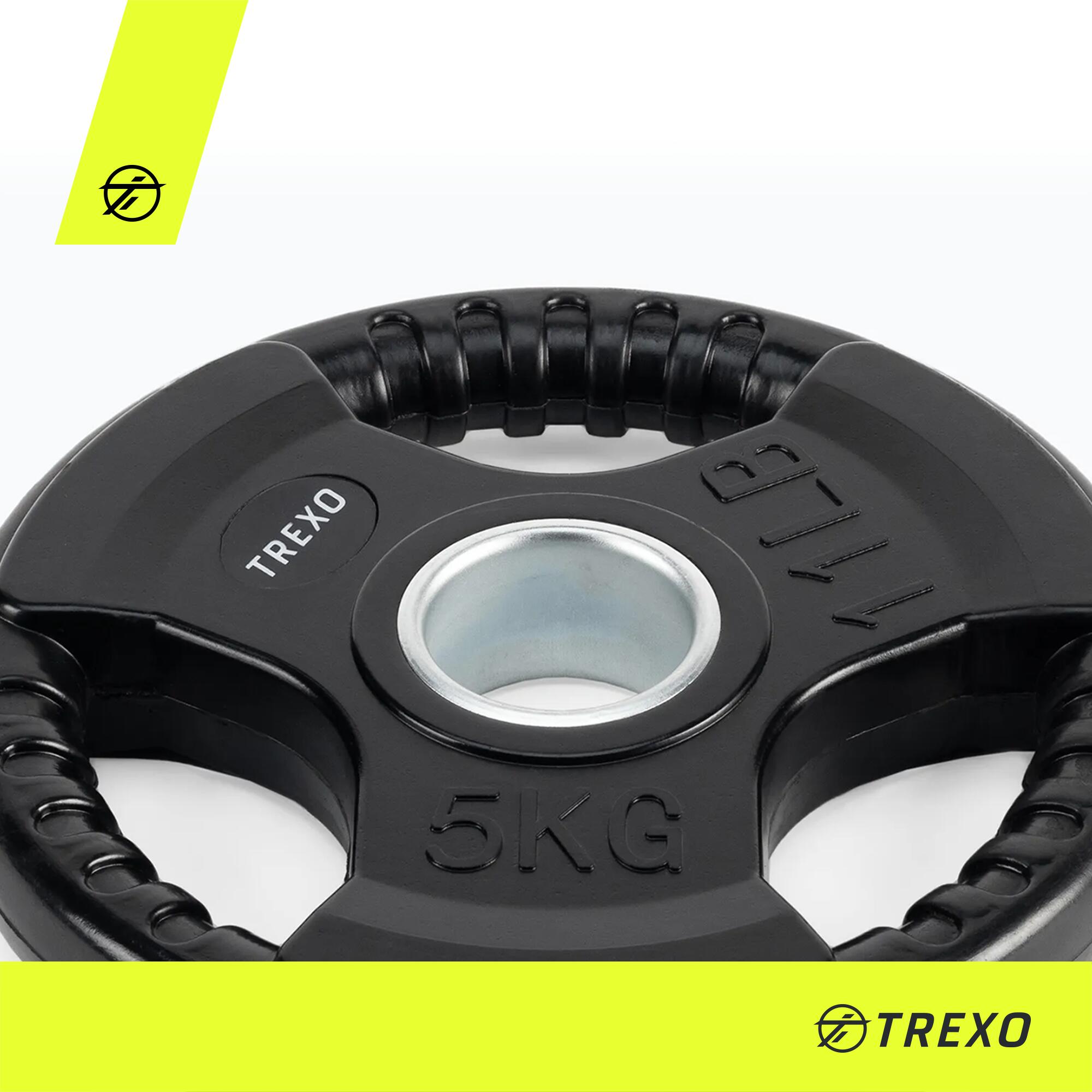 Gusseisengewicht mit Gummi TREXO RW5 5 kg 3/7