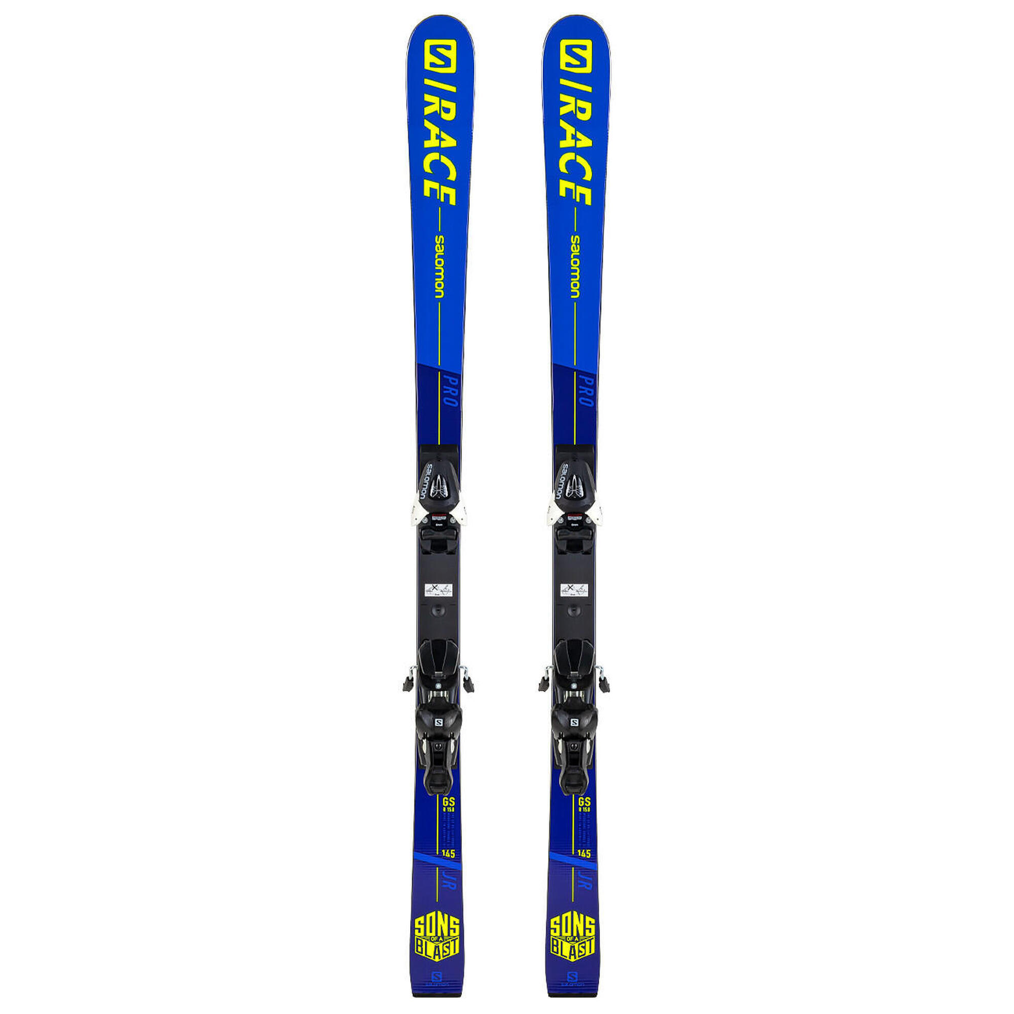 Narty dziecięce gigantowe (komórki) SALOMON S/RACE PRO Jr GS+wiązanie SALOMON N7