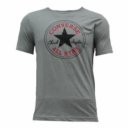 Camiseta de Manga Corta Converse Core Chuck Taylor Patch Gris oscuro