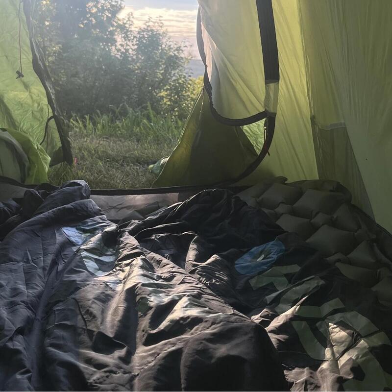Aufblasbare Isomatte Fury 5 2024 RWert 1,6 Mintgrün HUSKY DECATHLON