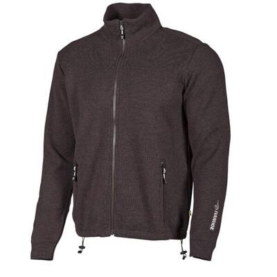Strickjacke Hadar Full Zip - feine Merinowolle - Schwarz