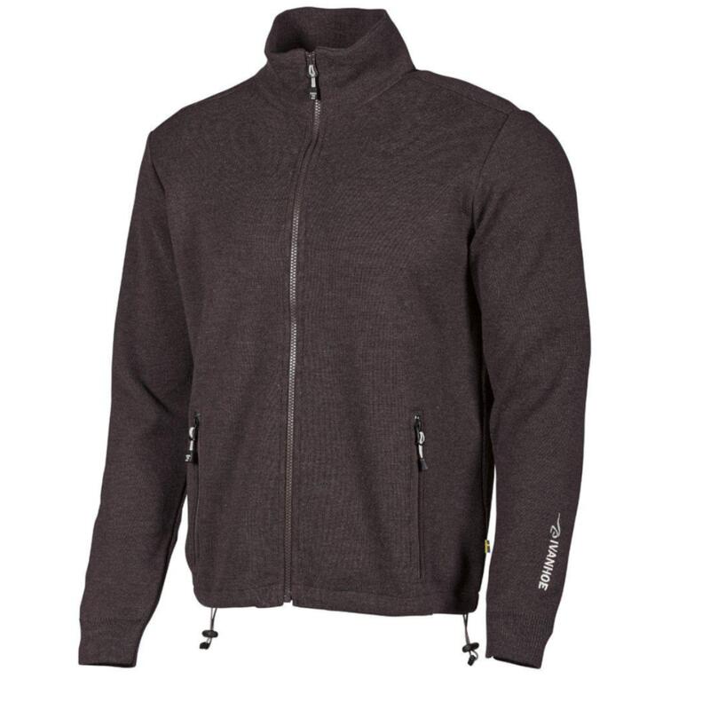 Vest Hadar Full Zip Black - fijne merinowol - Zwart