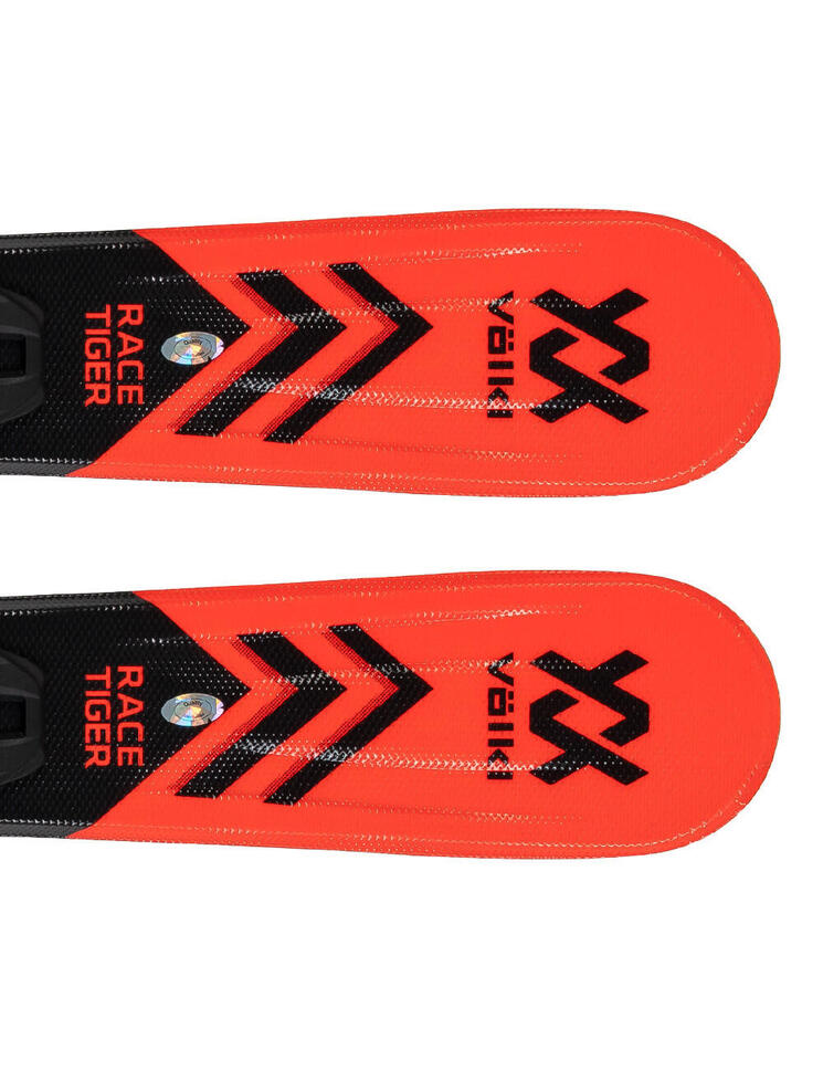 Narty dziecięce VÖLKL RACETIGER JR + wiązania MARKER VMOTION 4.5 GRIP WALK 2024