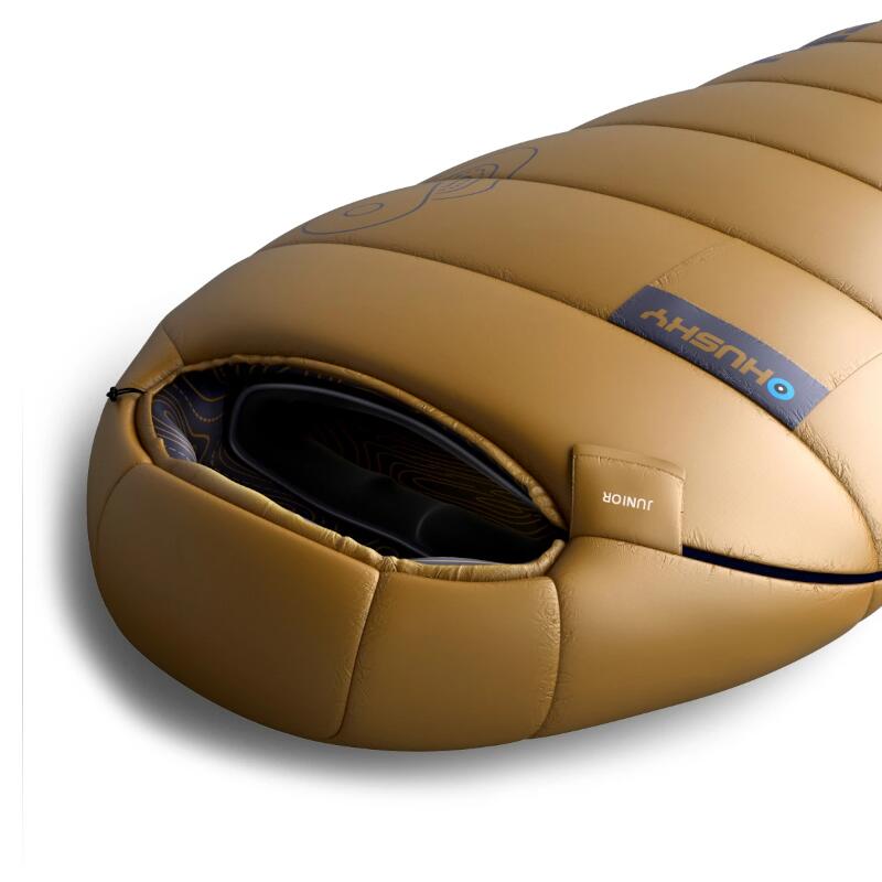 Saco de dormir Husky momia para niños Junior Mostaza -10°C 2024-190 cm-amarillo 3/4