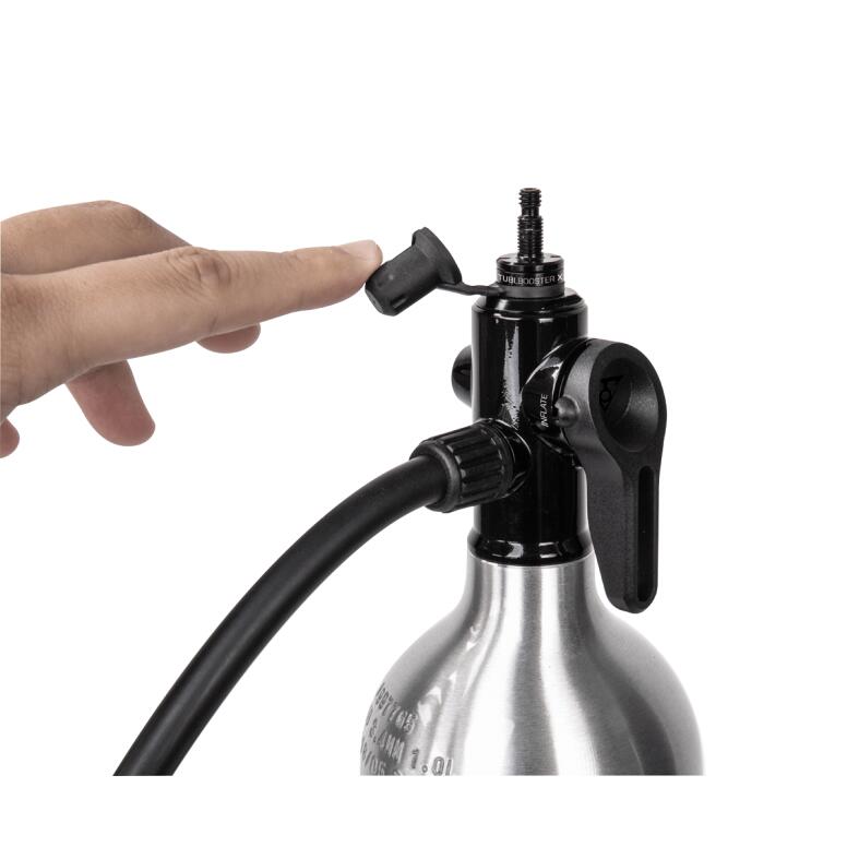 Topeak CO2 Kartuschenpumpe TubiBooster, Silber 6/7