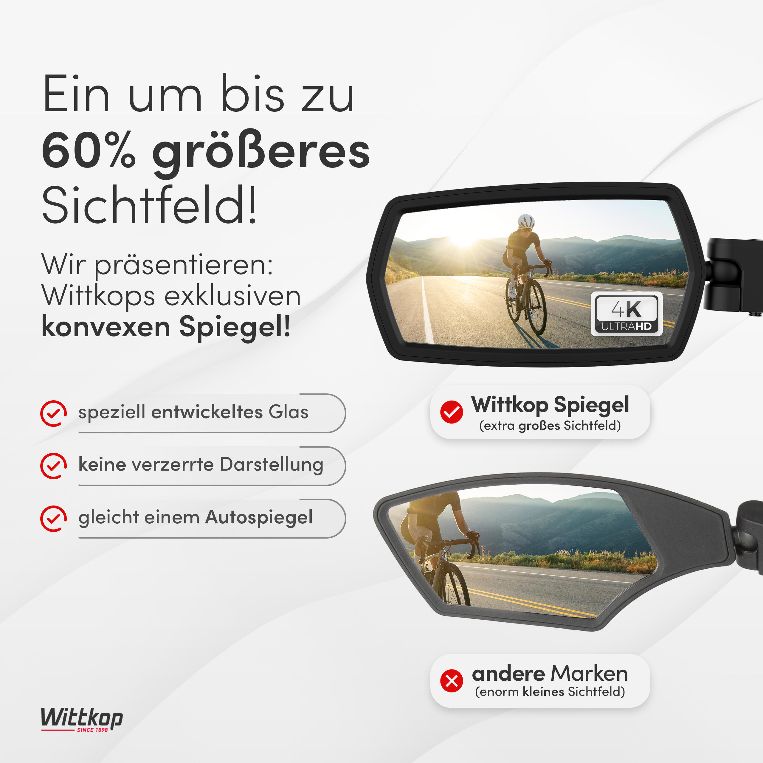 WITTKOP Fahrradrückspiegel, 360° verstellbar 4/7