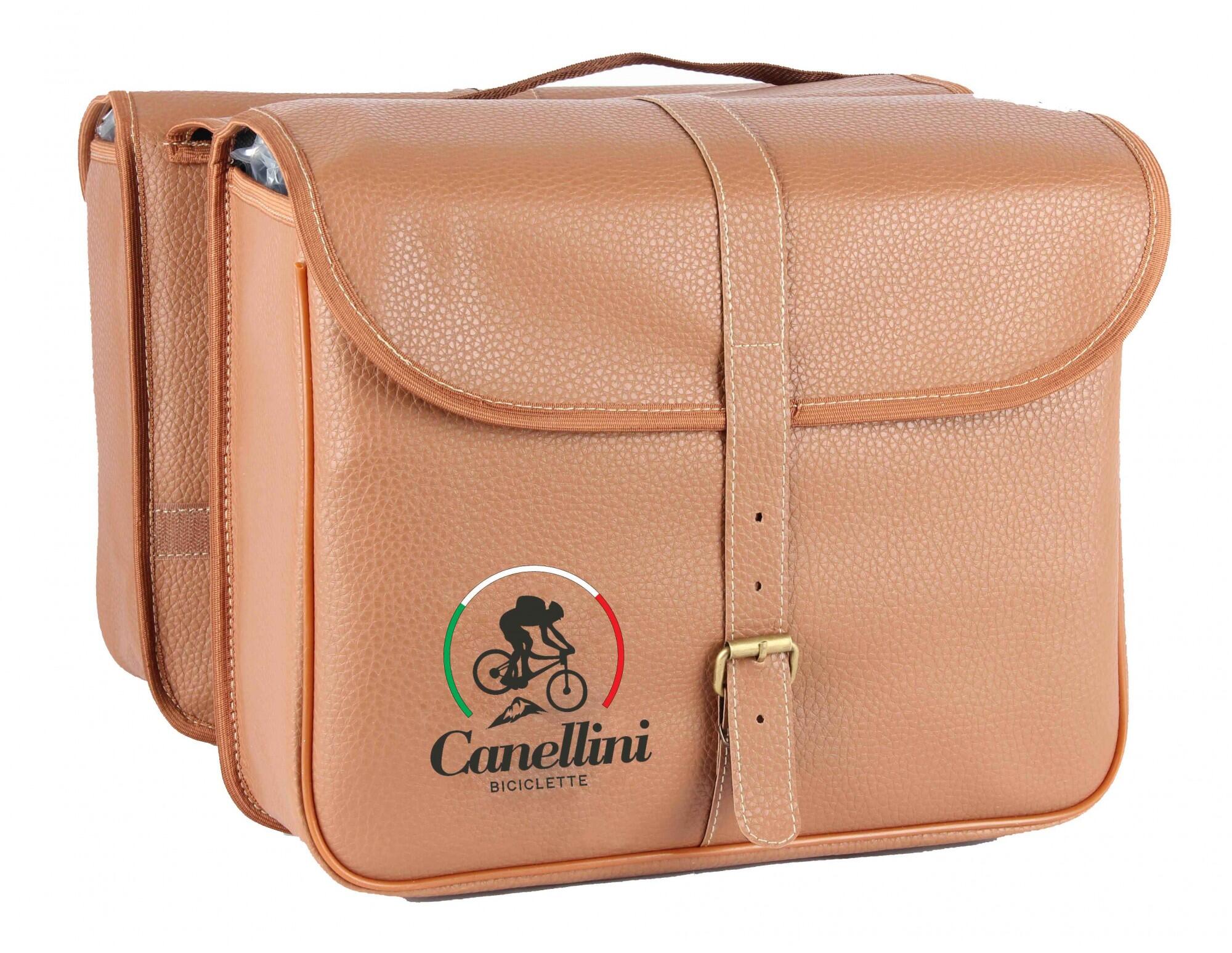 Bolsas laterais dupla para bicicletas em pele sintética