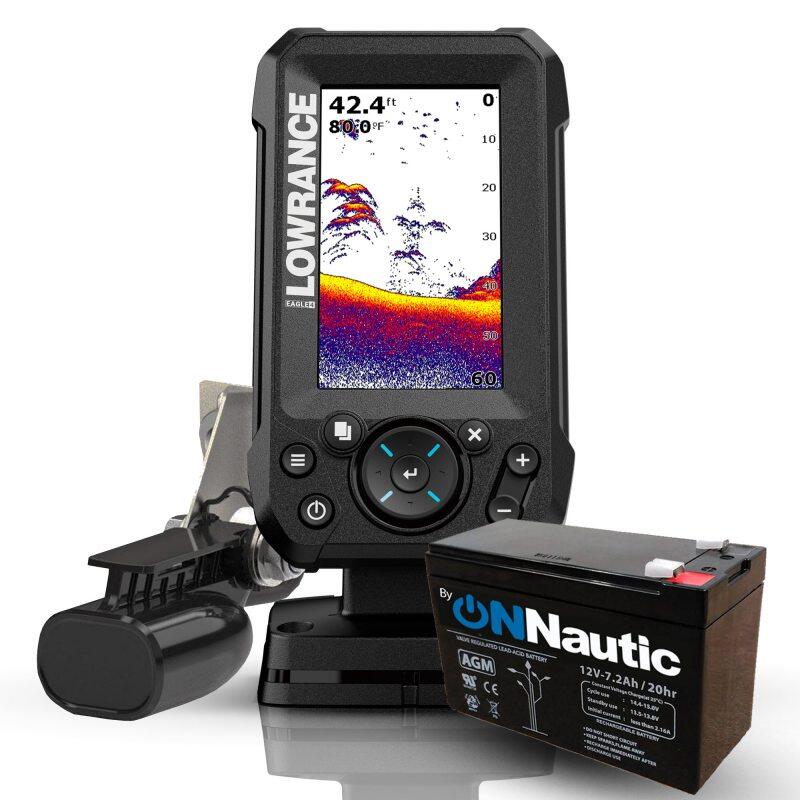Lowrance Eagle 4x Pack com transdutor + bateria e carregador
