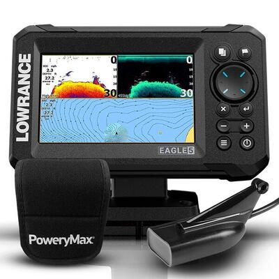 Lowrance Eagle 5 PoweryMax pronto con trasduttore CHIRP/Downscan HDI 83/200