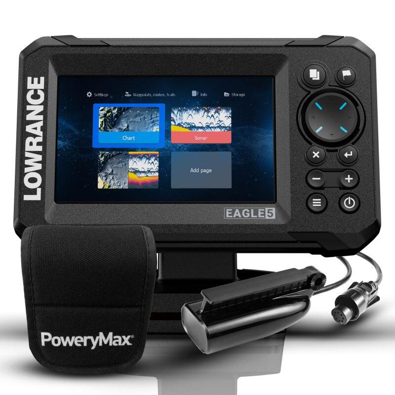 Lowrance Eagle 5 PoweryMax pronto con trasduttore SplitShot 2/5
