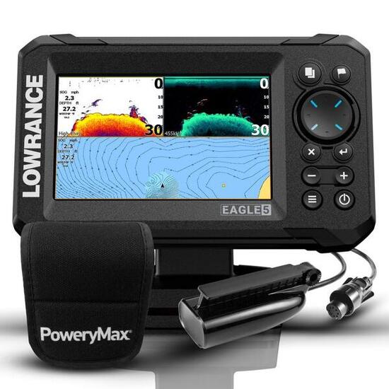 Lowrance Eagle 5 PoweryMax pronto con trasduttore SplitShot