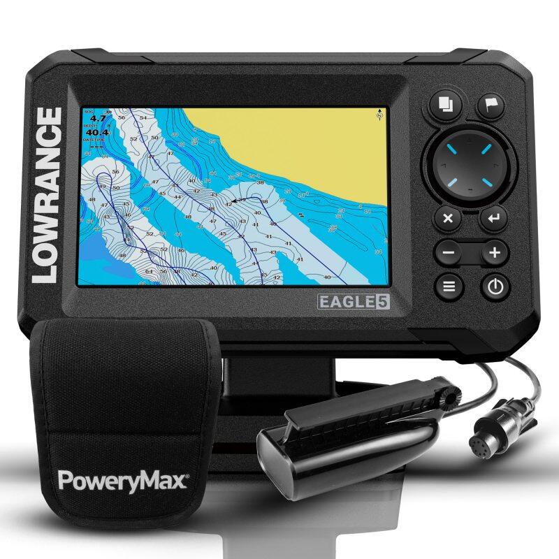 Lowrance Eagle 5 PoweryMax pronto con trasduttore SplitShot 4/5