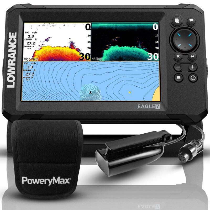 Lowrance Eagle 7 PoweryMax pronto con trasduttore SplitShot 4/5