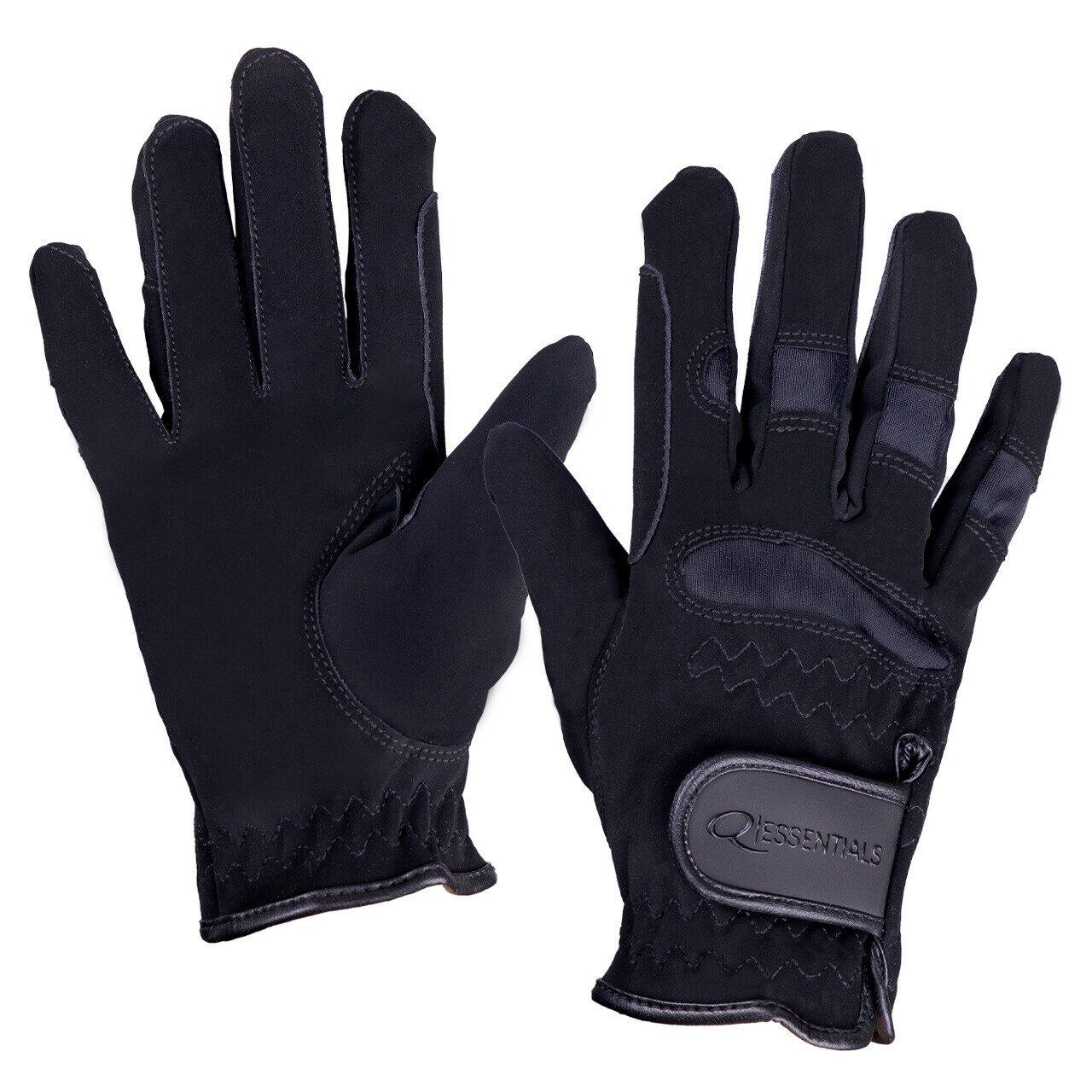 eQUEST GripPro LEATHER Equestrian Riding Gloves - Aqua / Baby