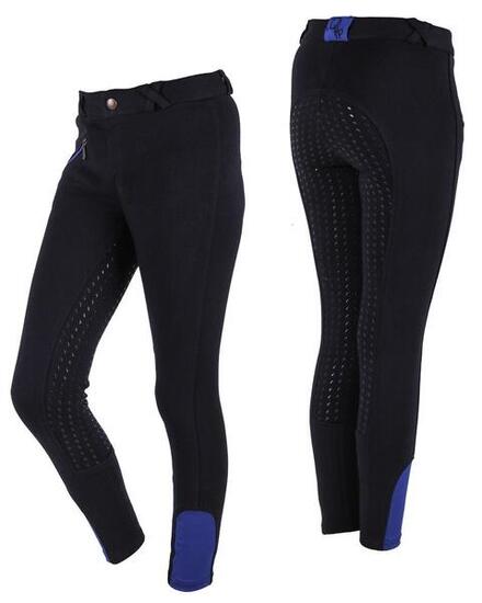 Pantalon d'équitation QHP Junior Full Grip - Noir