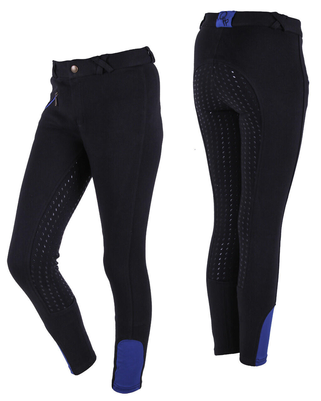 Pantalon d'équitation QHP Junior Full Grip - Noir 2/2