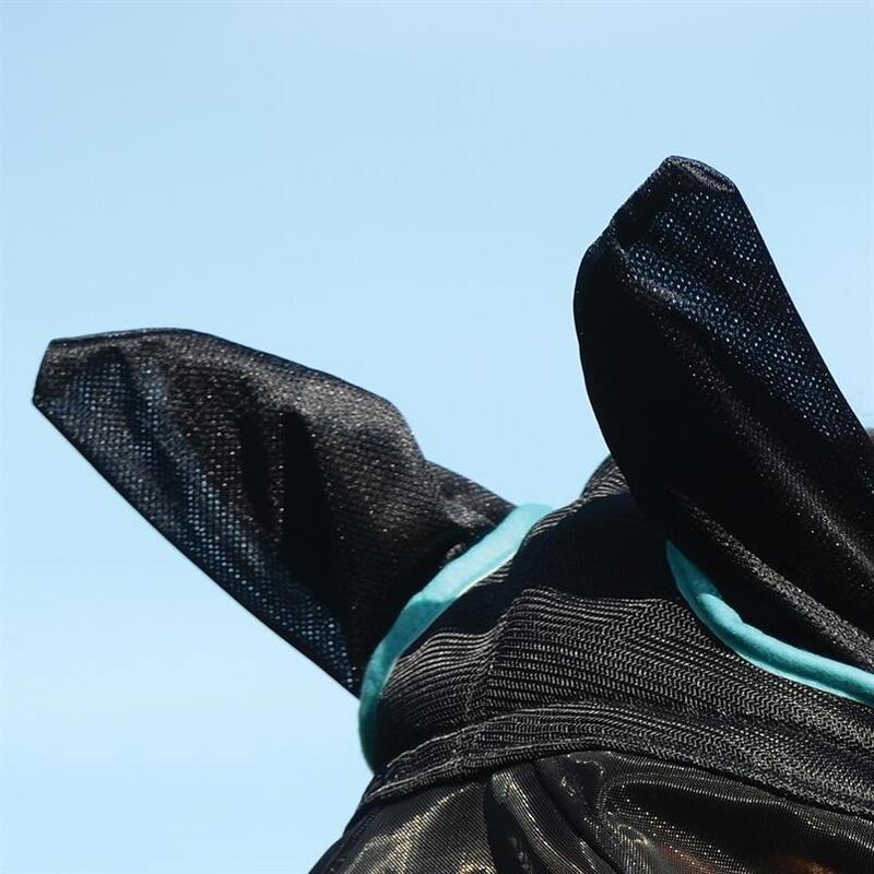 Weatherbeeta Vliegenmasker met Oren - Navy Turquoise