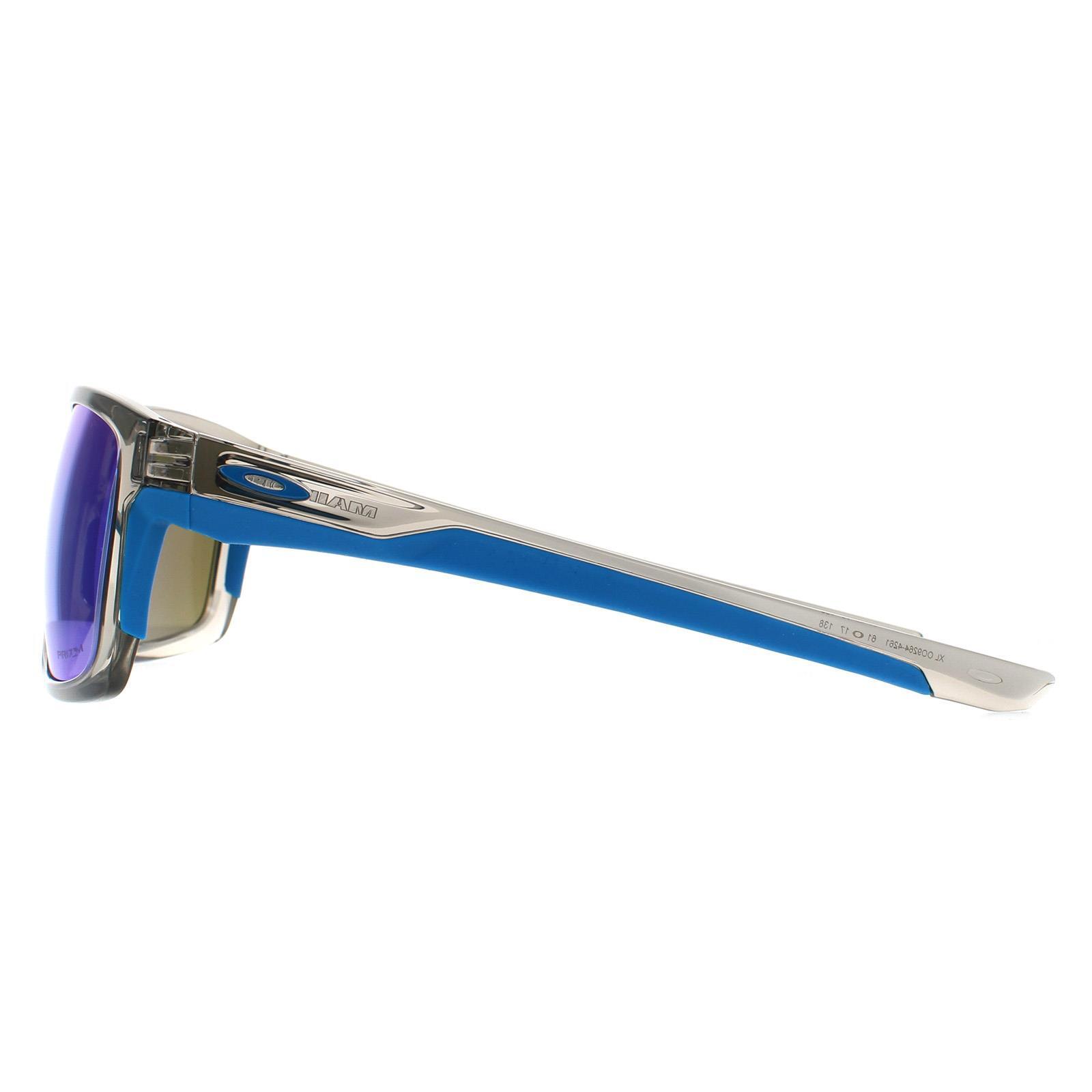 Oakley Rectangle Mens Grey Ink Sapphire Prizm Sunglasses 3/7