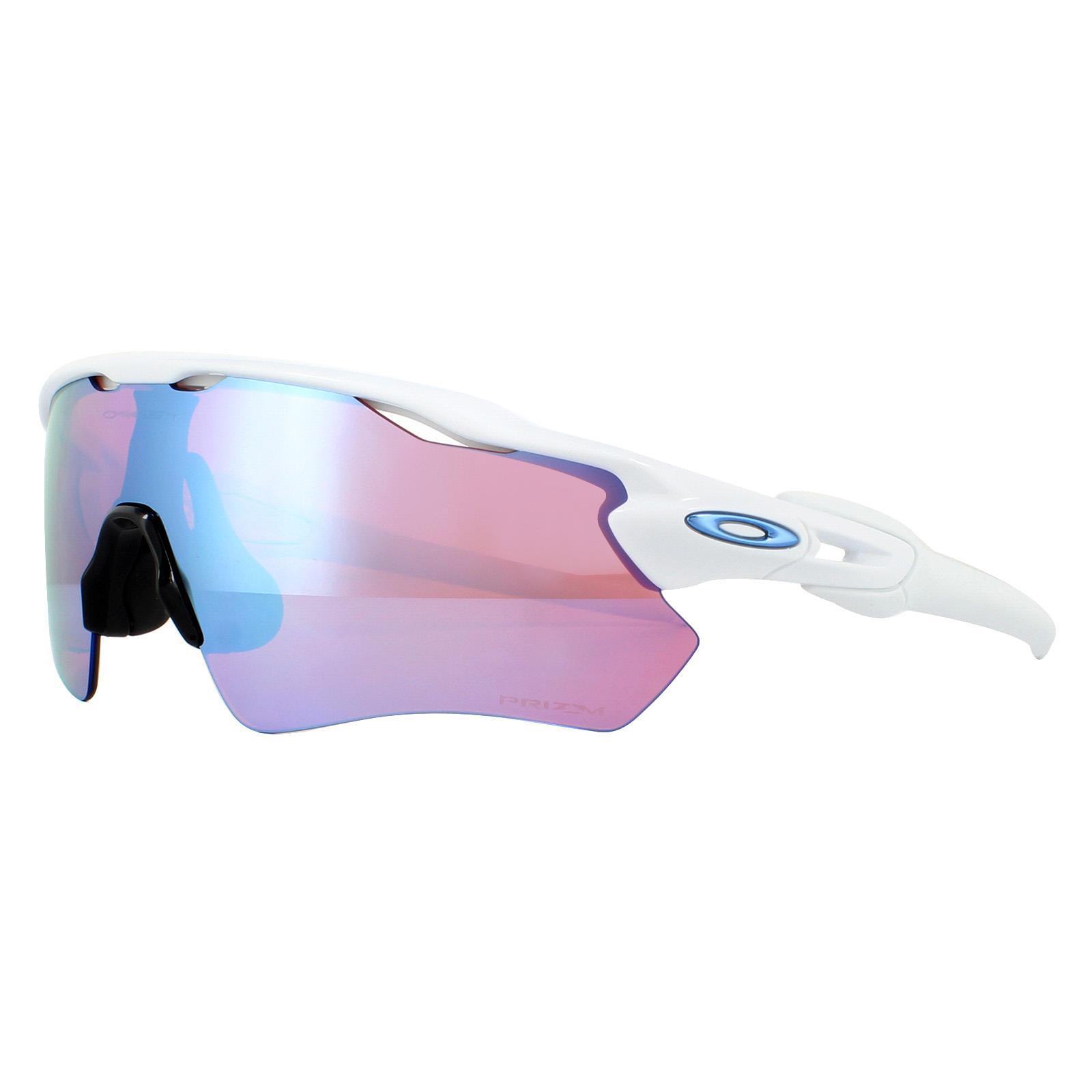 Oakley Wrap Mens Polished White Prizm Snow Sapphire Iridium Sunglasses 2/4