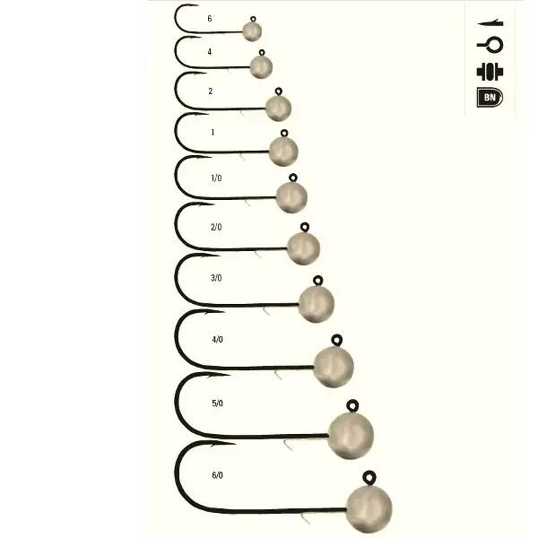 JIG MUSTAD NR. 5/0, 25 GRAME, 2 BUC / SET 2/2