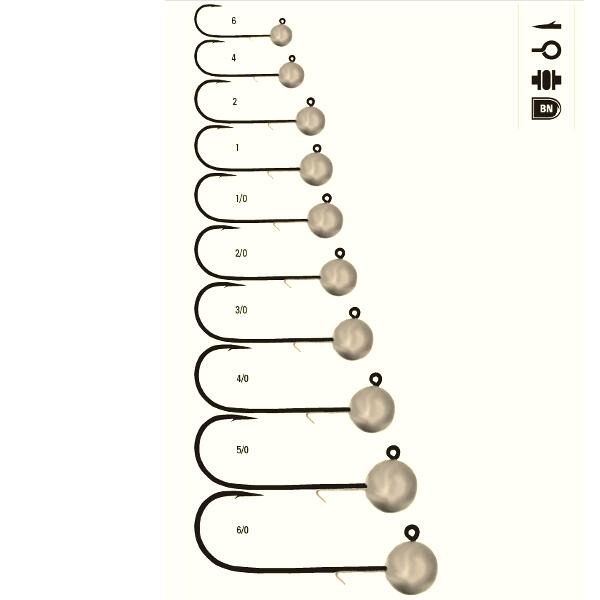 JIG MUSTAD NR. 3/0, 12 GRAME, 5 BUC / PLIC