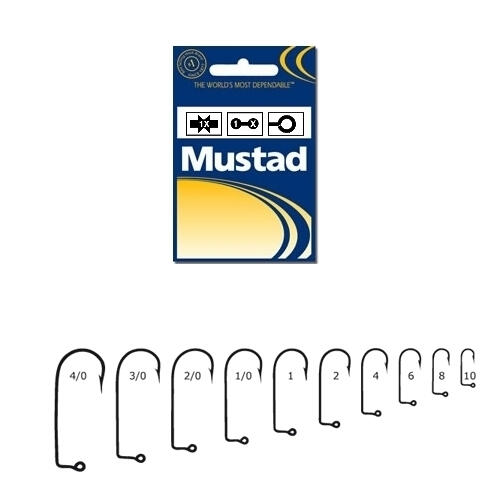 Carlige nelestate Mustad black nichel nr 6/0, 100 buc / plic