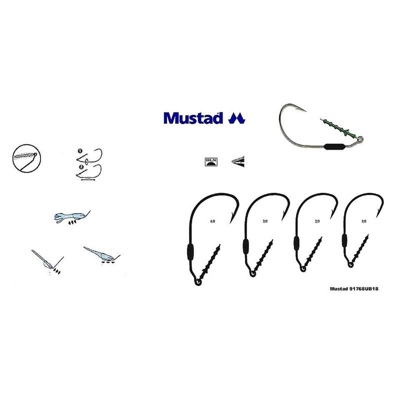 CARLIGE OFFSET LESTATE MUSTAD POWERLOCK PLUS, NR 1/0, 3 BUC / PLIC