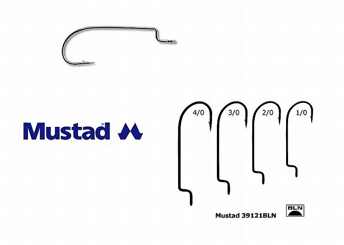 CARLIGE NELESTATE OFFSET MUSTAD WORM NR 2/0, 7 BUC / PLIC