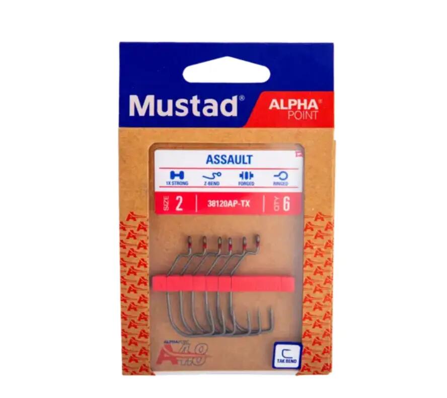 Carlige offset Mustad wide gap titan, nr 3/0, 6 buc / plic 3/3