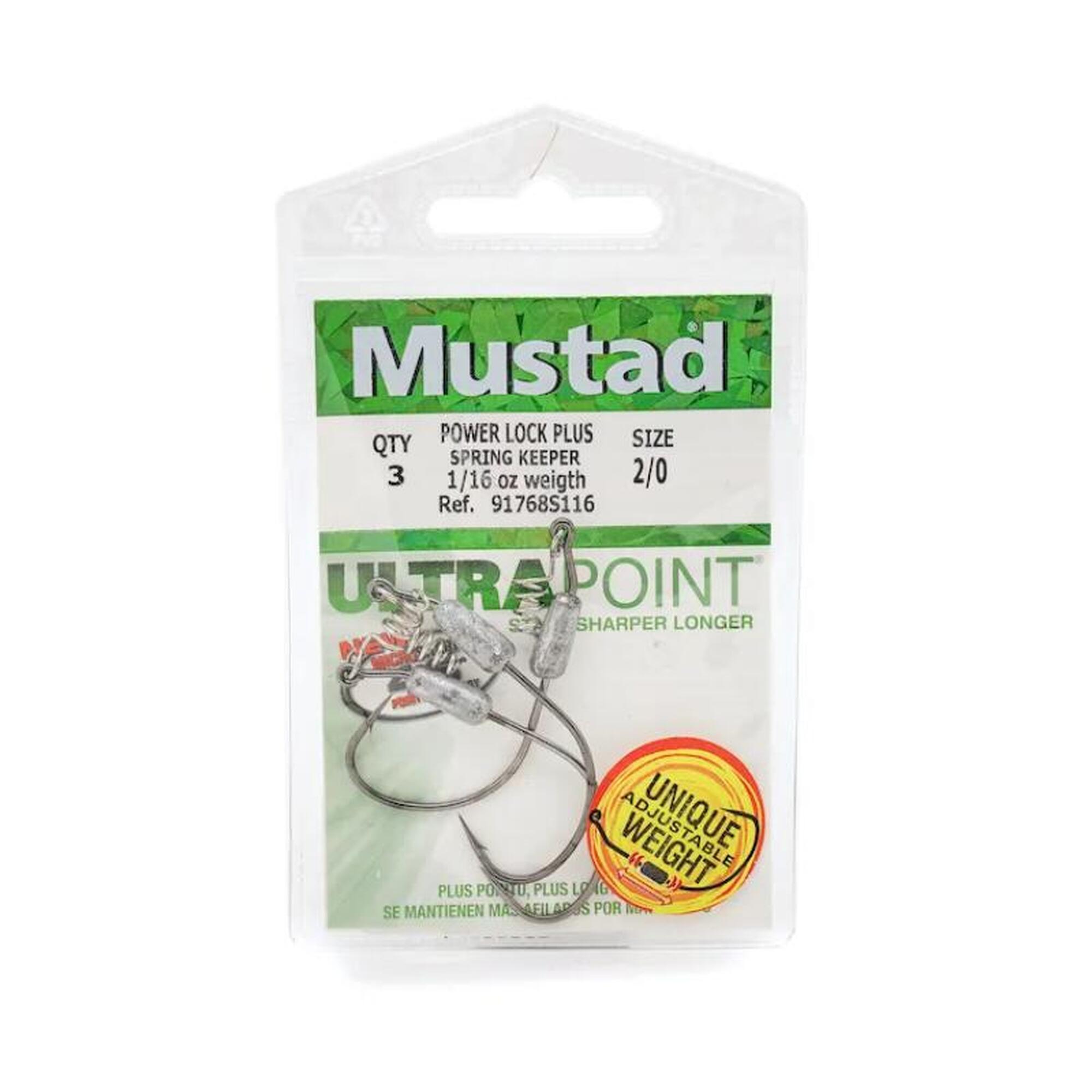 CARLIGE OFFSET LESTATE MUSTAD POWER LOCK PLUS, NR 2/0, 3 BUC / PLIC