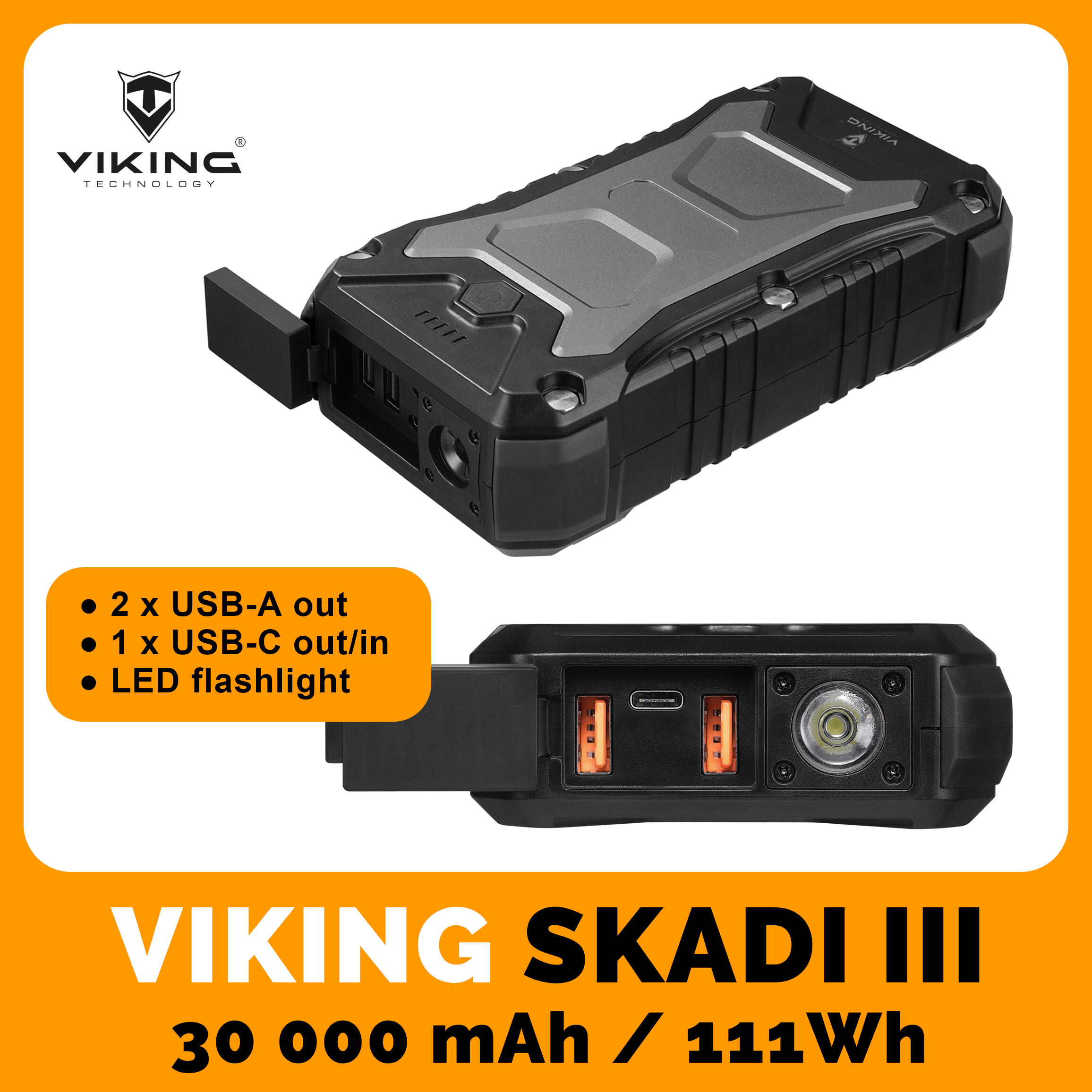 Outdoorová powerbanka Viking SKADI III 6/7