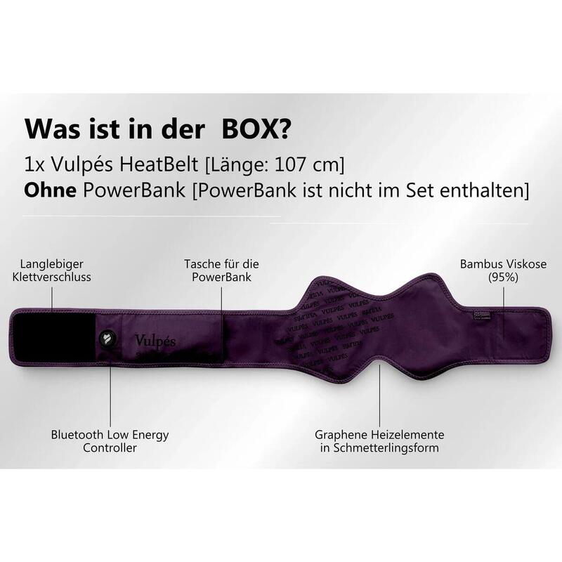 Vulpés HeatBelt - Cinturón lumbar / de espalda calefactable [sin PowerBank]